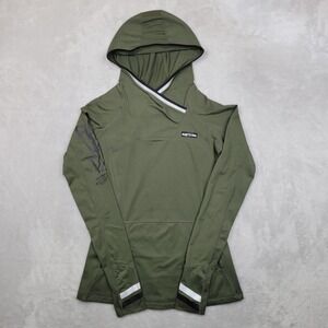 Flag Nor Fail Hoodie Womens Medium Reflective Pullover Thumbholes‎ Athletic Gym